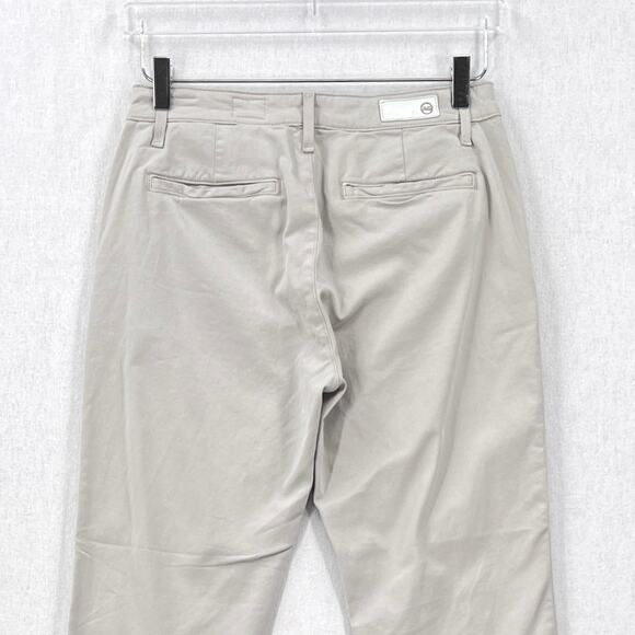 AG ADRIANO GOLDSCHMIED Caden Tailored Trouser Womens 26 Light Taupe Cotton Pant - Picture 8 of 16